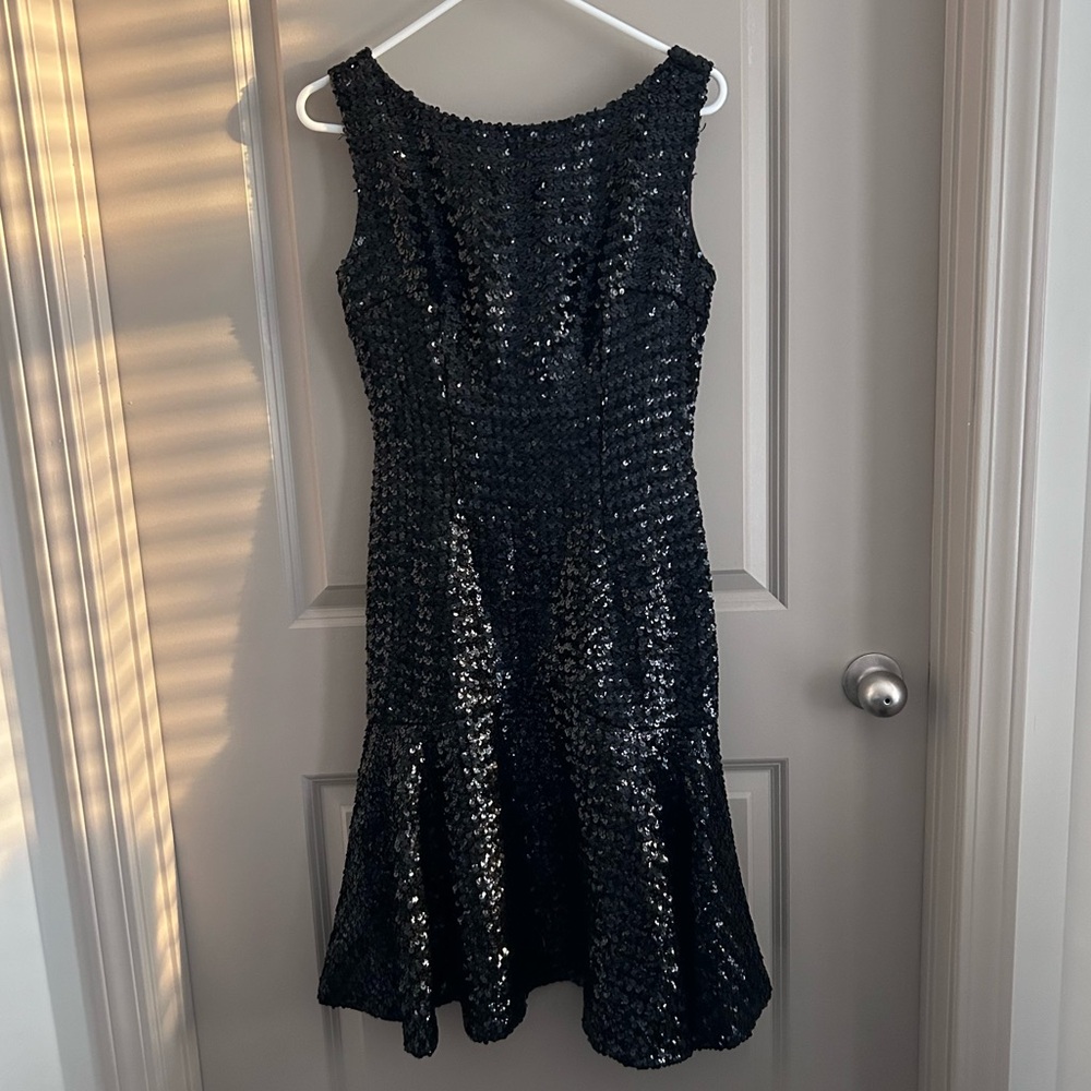 Vintage sequin dress women’s black EUC